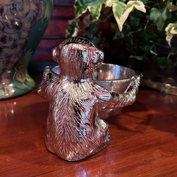 NWOT Silver Monkey Decorative Bowl - Made in India - Picture 7 of 13